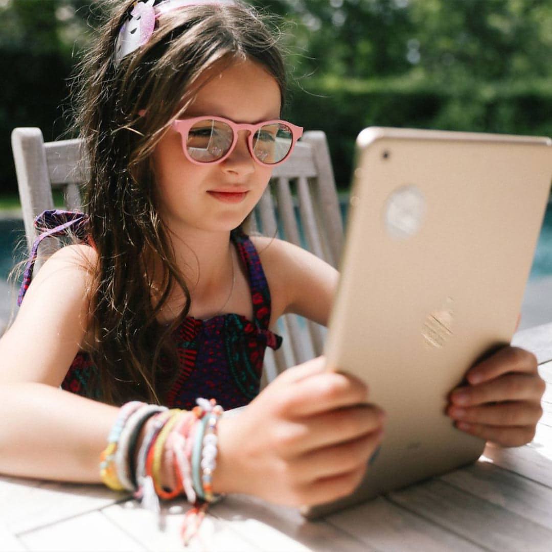 Babiators Blue Light Screen Saver Keyhole Glasses - Pretty In Pink-Computer Glasses-Pretty In Pink-3-5y (Classic) | Babiators UK