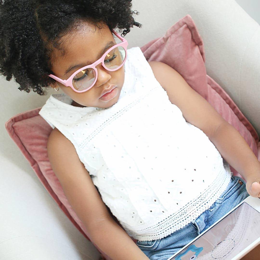 Babiators Blue Light Screen Saver Keyhole Glasses - Pretty In Pink-Computer Glasses-Pretty In Pink-3-5y (Classic) | Babiators UK