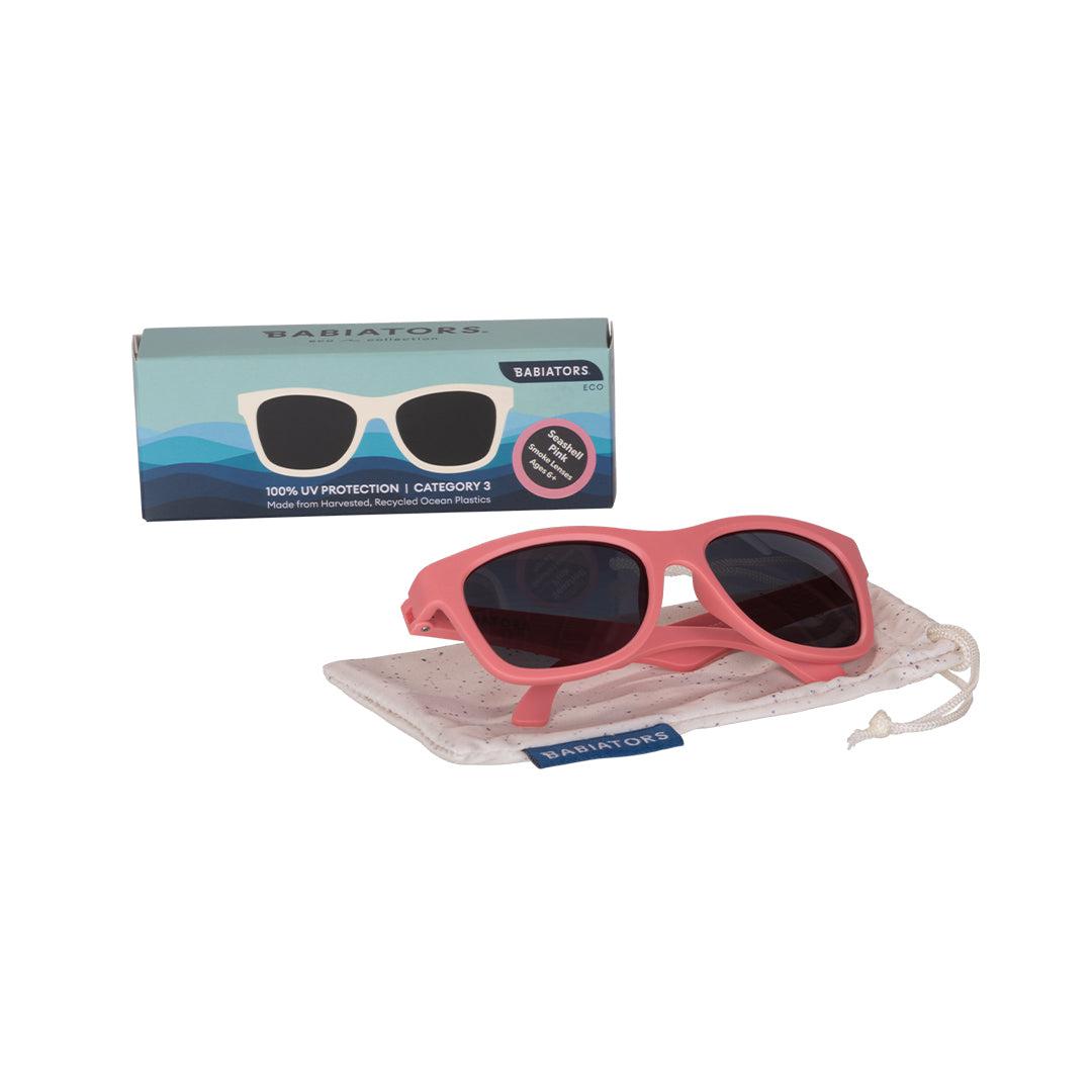Babiators Eco Original Navigator Sunglasses - Seashell Pink-Sunglasses-Seashell Pink-0-2y-Babiators UK