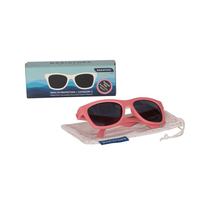 Babiators Eco Original Navigator Sunglasses - Seashell Pink-Sunglasses-Seashell Pink-0-2y-Babiators UK