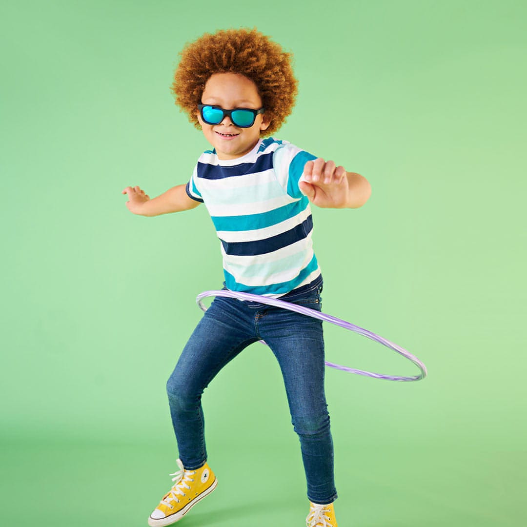 Babiators Polarised Navigator Sunglasses - Jet Black-Sunglasses-Jet Black-0-2y (Junior) | Babiators UK