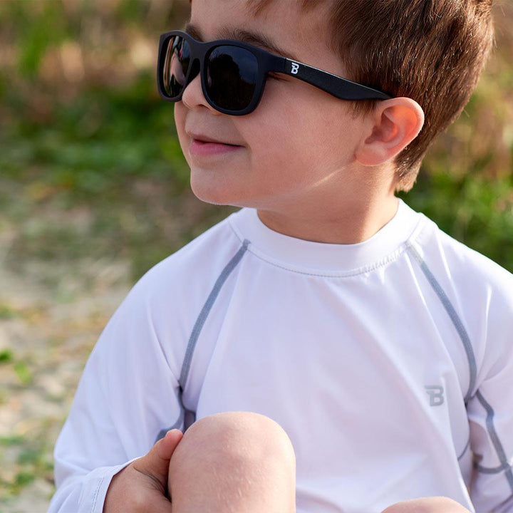 Babiators UV Shirt - White/Grey-Tops-White/Grey-18-24m | Babiators UK