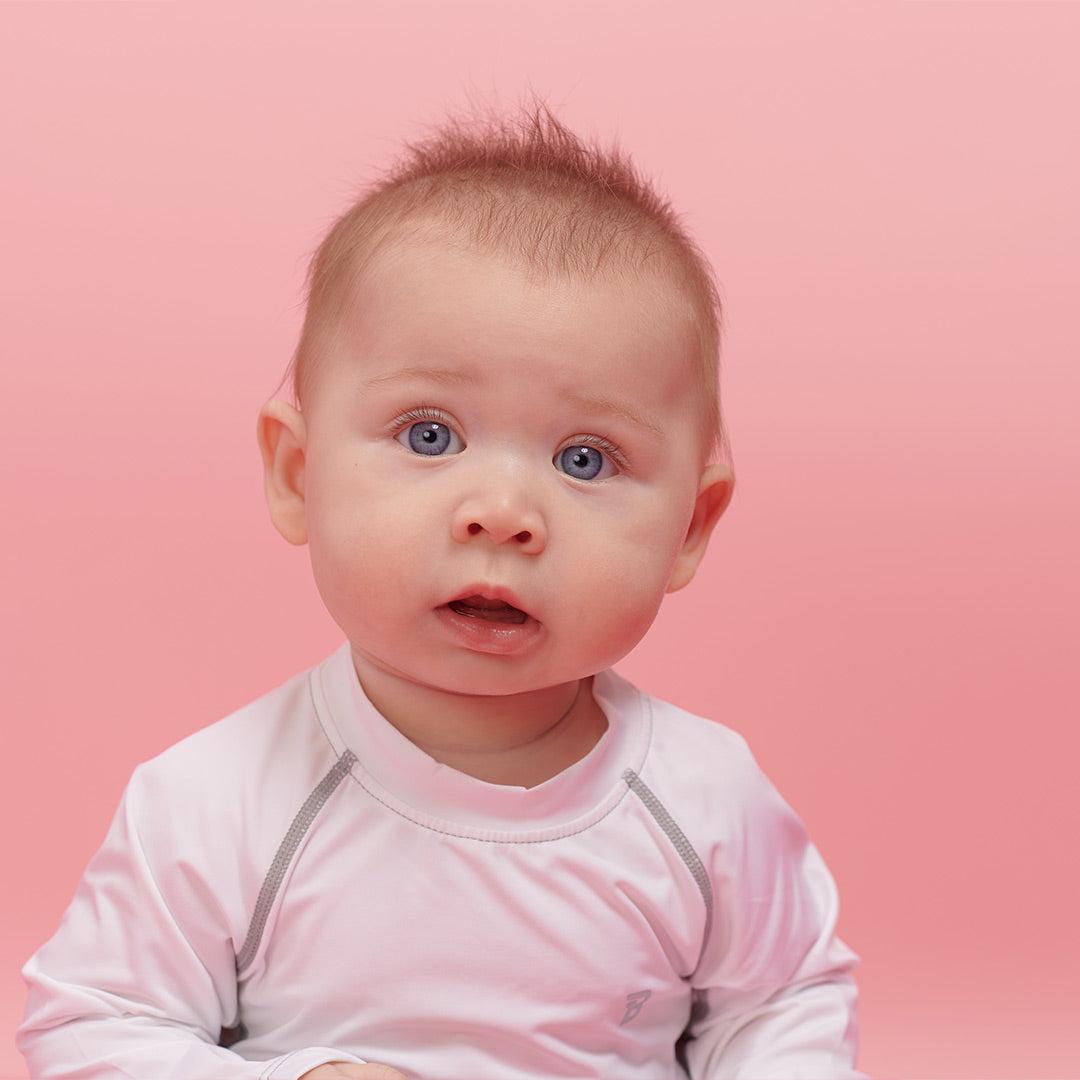 Babiators UV Shirt - White/Grey-Tops-White/Grey-18-24m | Babiators UK