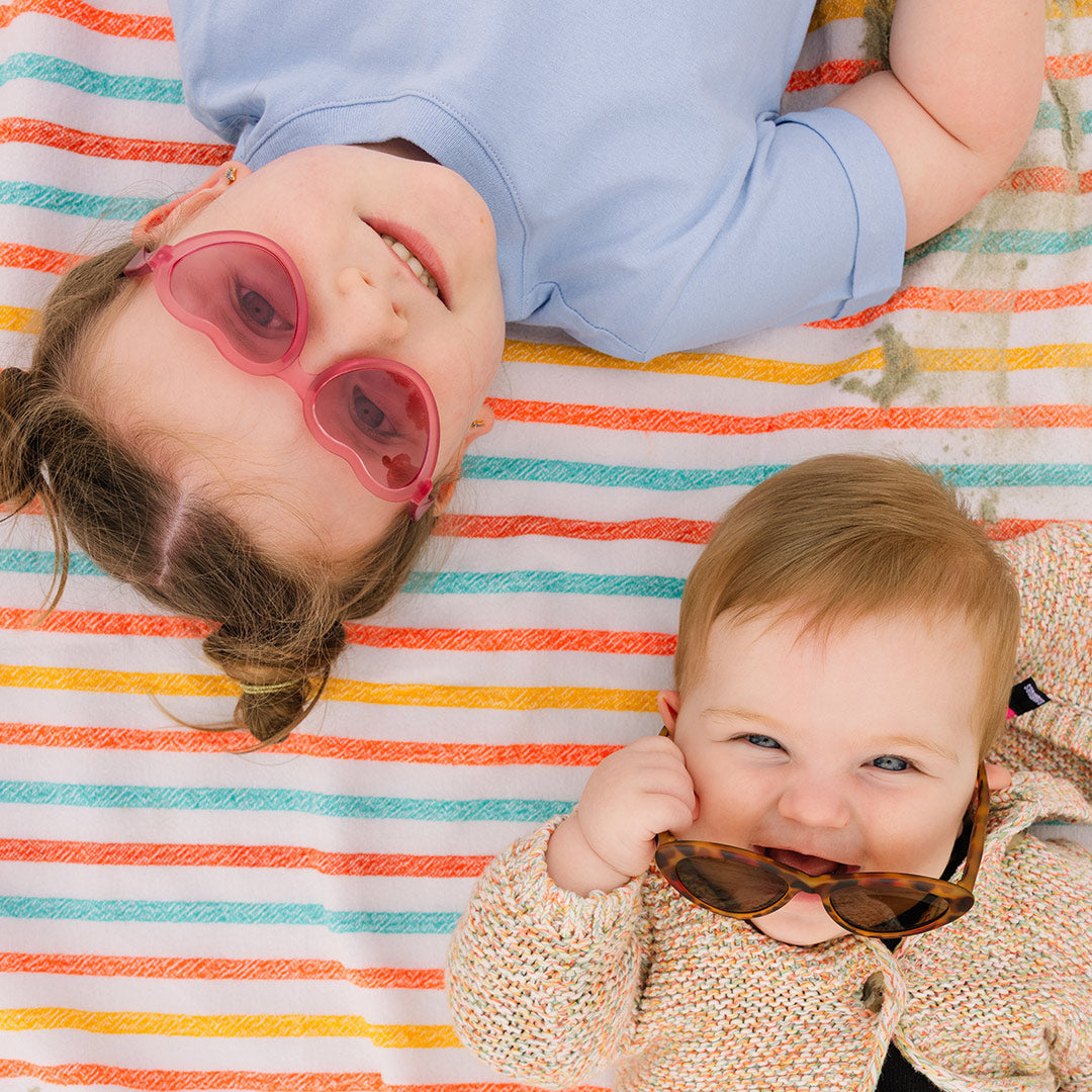 Babiators Original Mirrored Heart Sunglasses - Fuchsia Haze