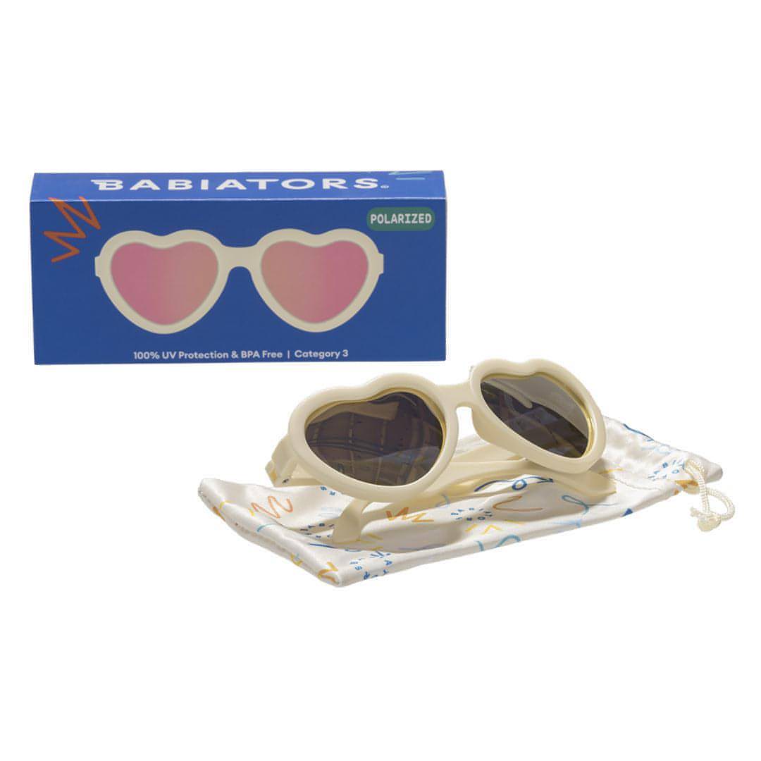 Babiators Polarised Heart Sunglasses - Sweet Cream-Sunglasses-Sweet Cream-0-2y (Junior) | Babiators UK