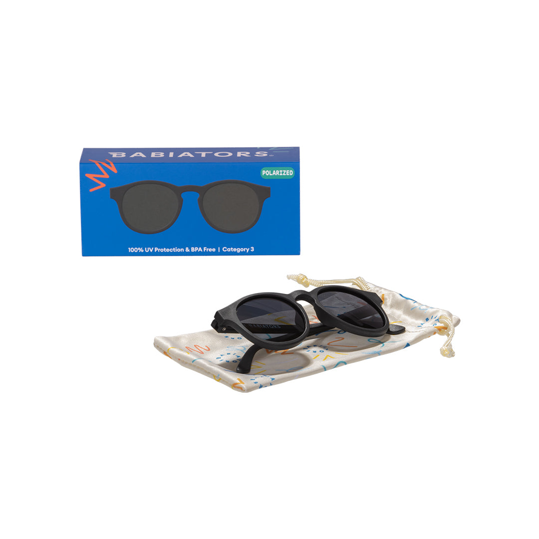 Babiators Polarised Keyhole Sunglasses - Jet Black Smoke