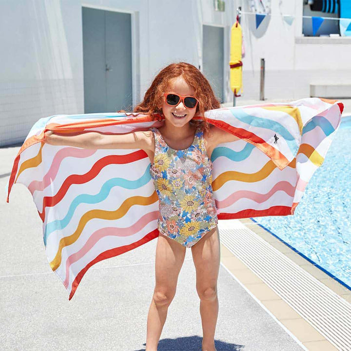 Dock & Bay Kid's Beach Towel - Squiggle Face-Beach Towels-Squiggle Face-Medium | Babiators UK